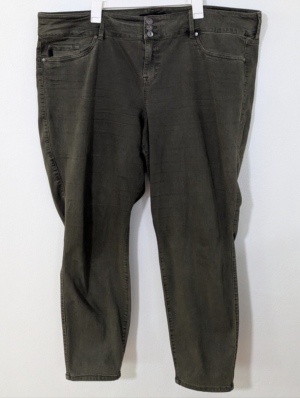 Torrid High Waisted Denim Skinny Jeans Stretch Classic Green 26